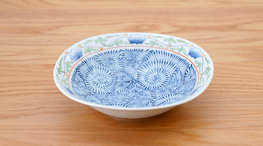 染錦渕唐草蛸唐草ナブリ菓子鉢 ［そうた窯］│煮物やサラダ、和え物