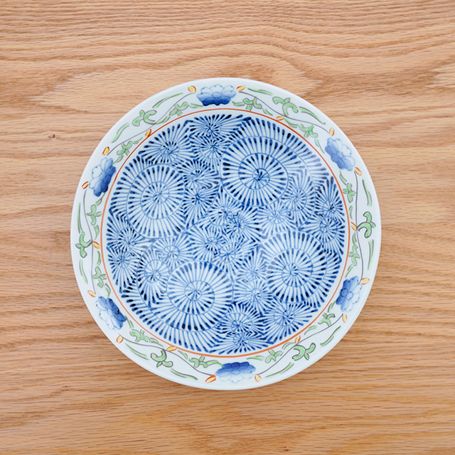 染錦渕唐草蛸唐草ナブリ菓子鉢 ［そうた窯］│煮物やサラダ、和え物