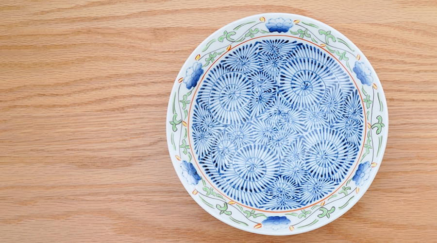 染錦渕唐草蛸唐草ナブリ菓子鉢 ［そうた窯］│煮物やサラダ、和え物