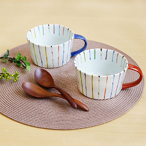 【和食器通販ショップ　藍土な休日】 有田焼　そうた窯　藍土オリジナル　スープカップ　十草