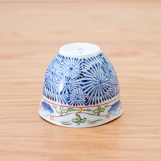 藍土　藍土な休日　和食器　通販　有田焼　そうた窯　唐草　染錦　ゆらりカップ　カップ　フリーカップ