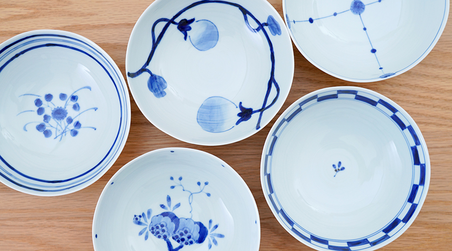 藍土 藍土な休日 和食器 通販 有田焼 皓洋窯 おてがる碗 鉢 取鉢 ボウル 5柄