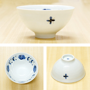 【和食器通販ショップ　藍土な休日】有田焼　皓洋窯　花つなぎお茶碗