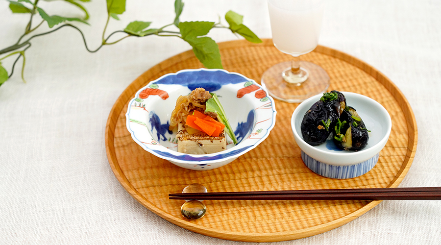 藍土　藍土な休日　和食器　通販　有田焼　福珠窯　染付　染錦　輪花　小鉢　ボウル　古典