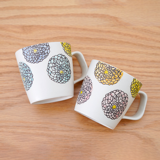 藍土　藍土な休日　和食器　通販　波佐見焼　菊祥陶器　花　マグカップ　マグ　カップ