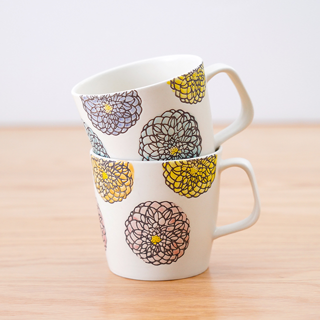 藍土　藍土な休日　和食器　通販　波佐見焼　菊祥陶器　花　マグカップ　マグ　カップ